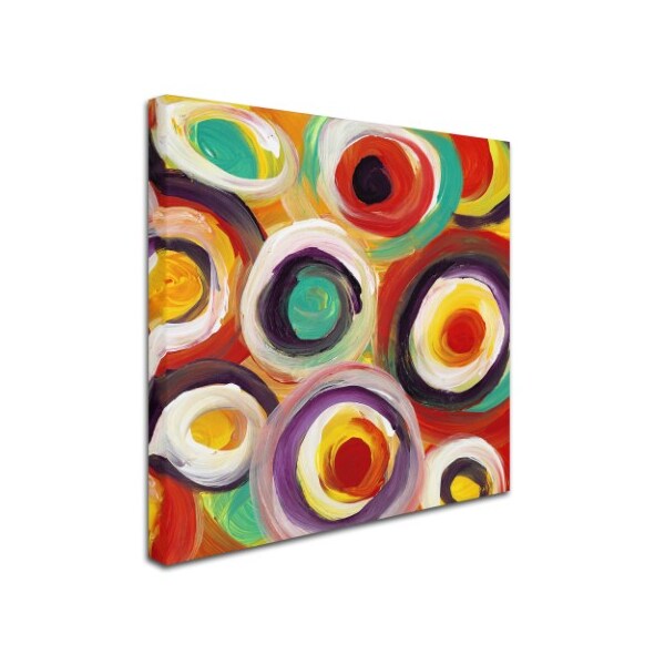 Amy Vangsgard 'Bright Bold Circles Square 1' Canvas Art,35x35